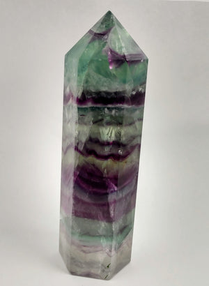 Rainbow Fluorite Point, China