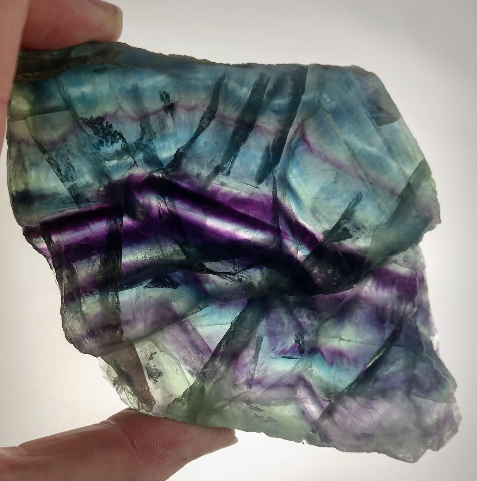 Rainbow Fluorite Slab, China