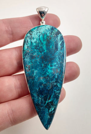 Shattuckite Pendant in Sterling Silver