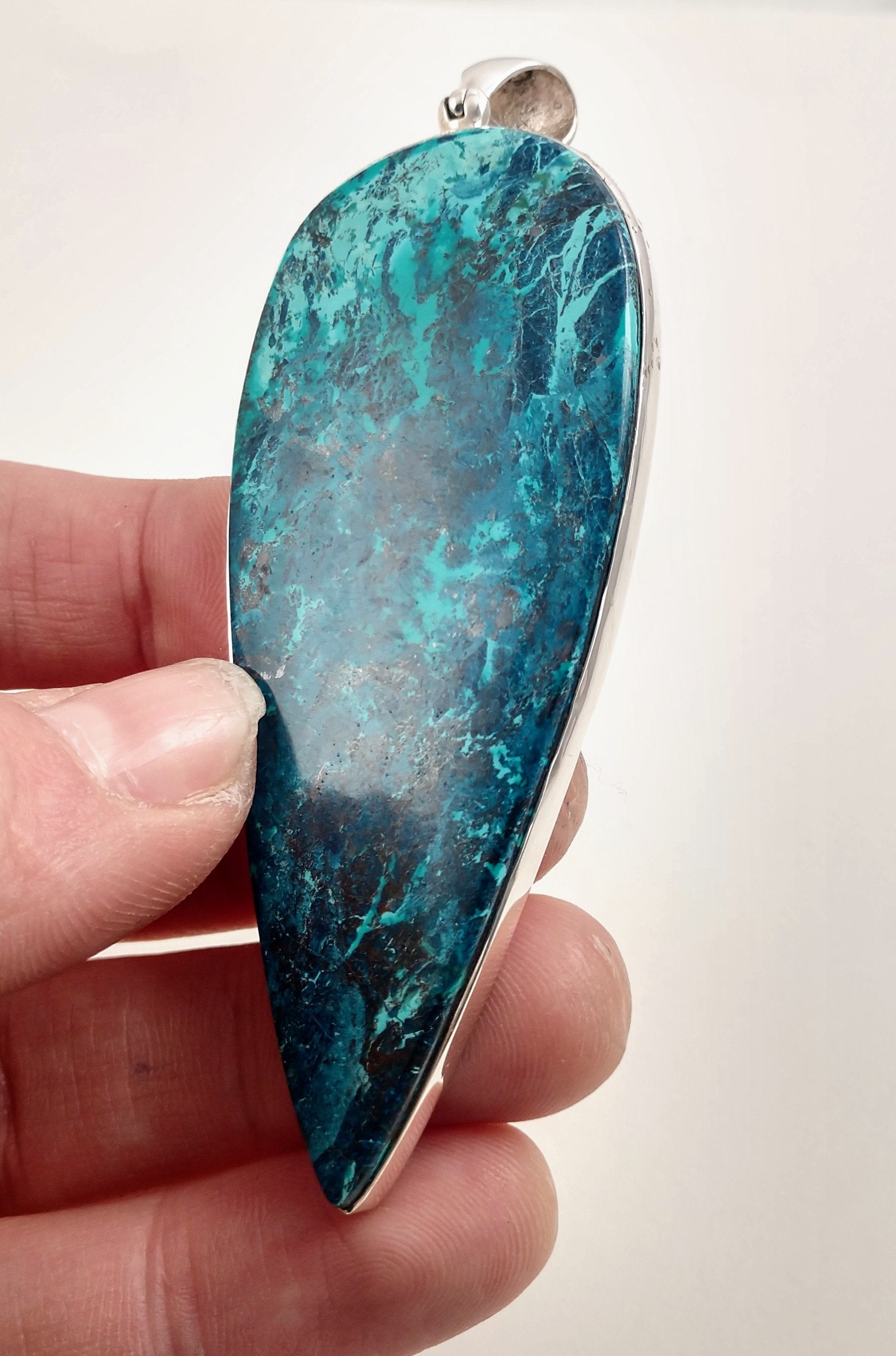 Shattuckite Pendant in Sterling Silver