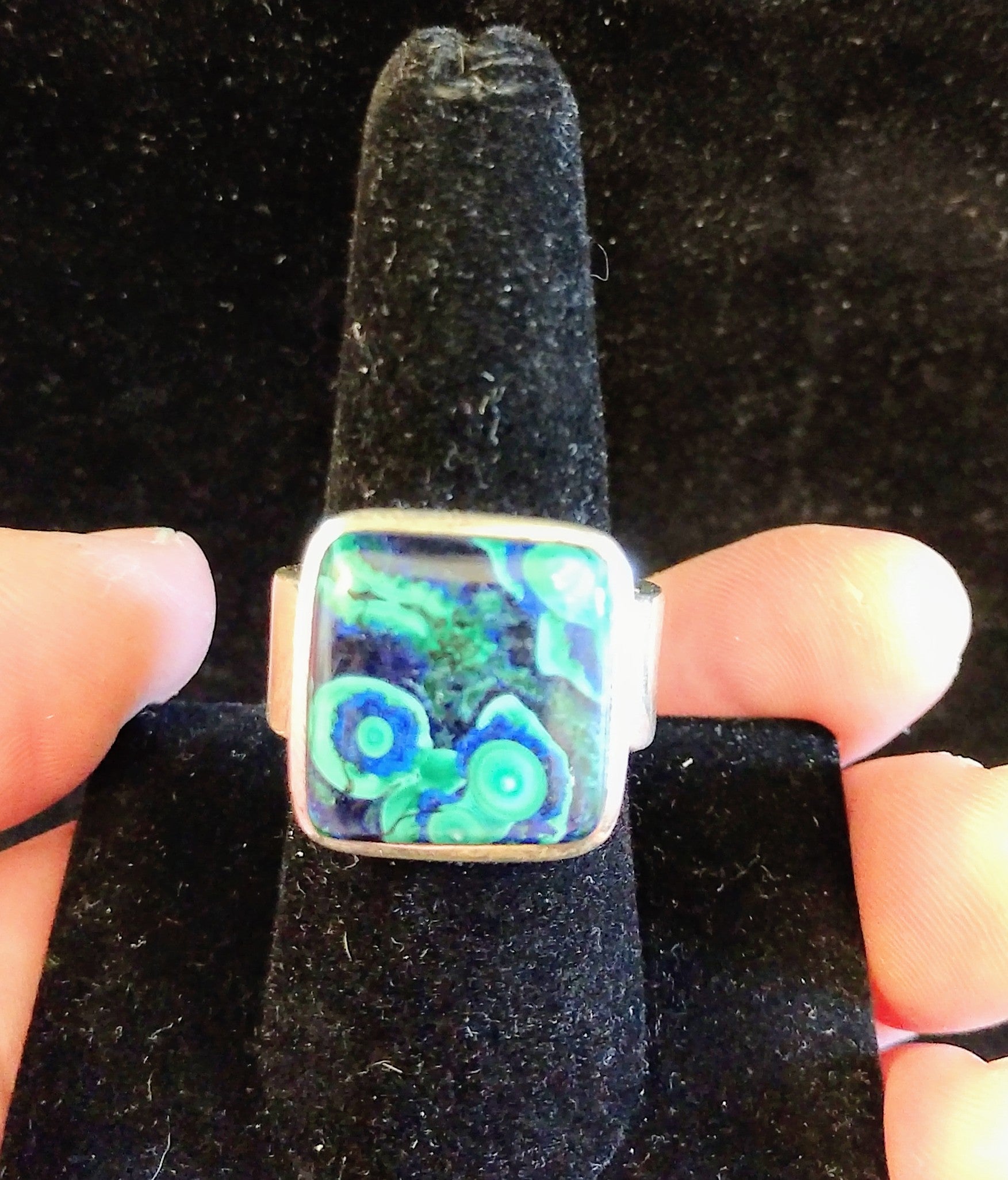 Malachite and Azurite Ring