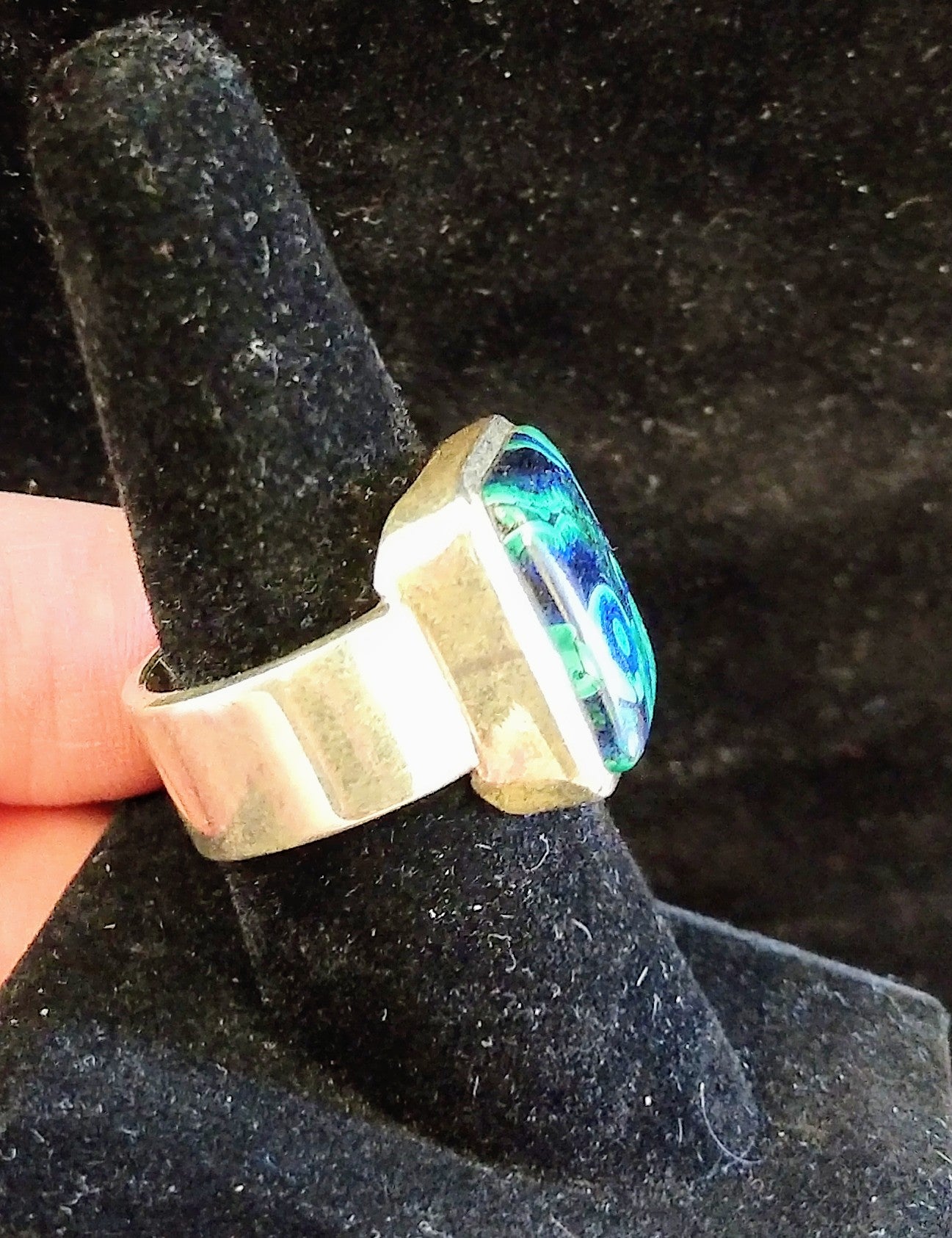 Malachite and Azurite Ring