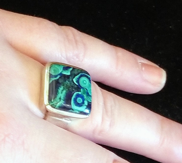 Malachite and Azurite Ring