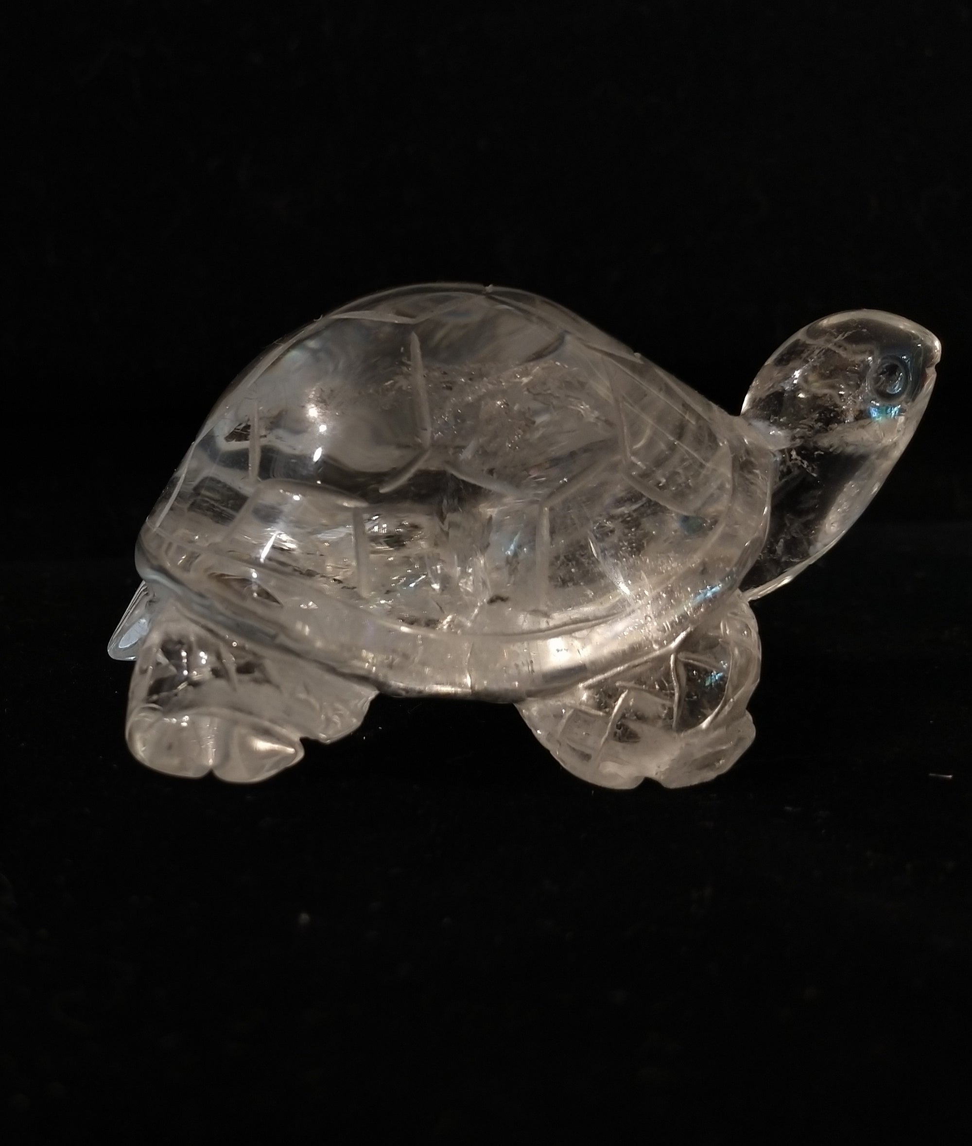 Quartz turtle carving