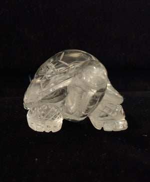 Quartz turtle carving