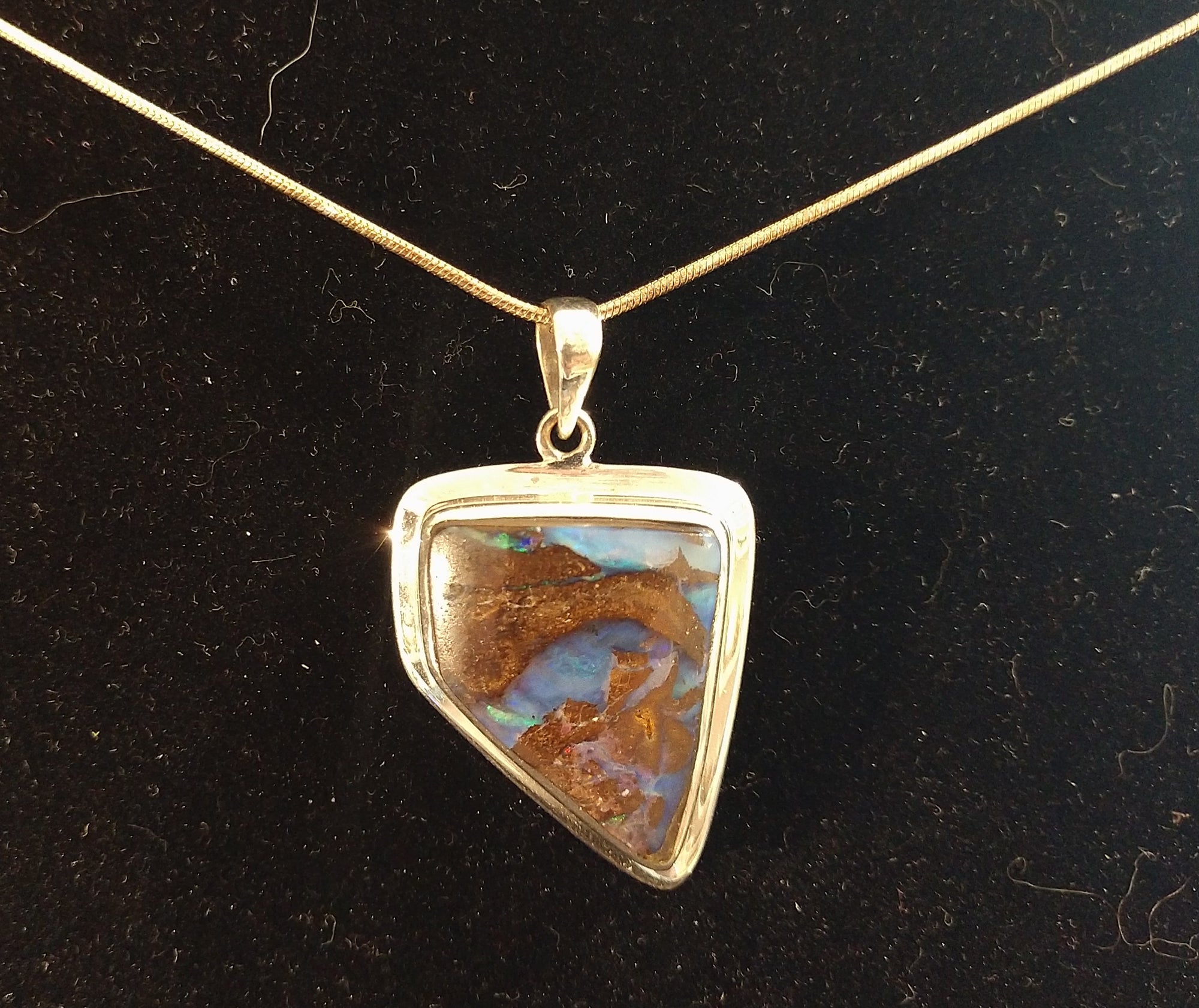 Boulder opal pendant