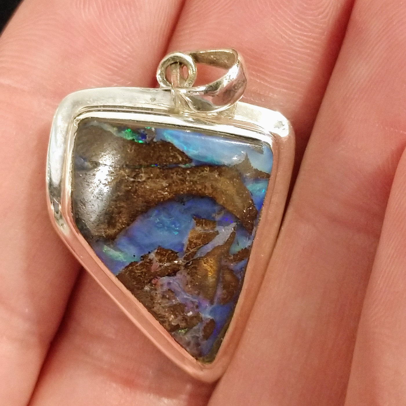 Boulder opal pendant