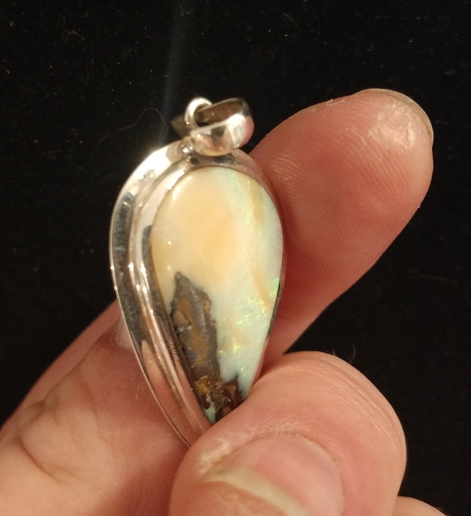 Boulder opal pendant