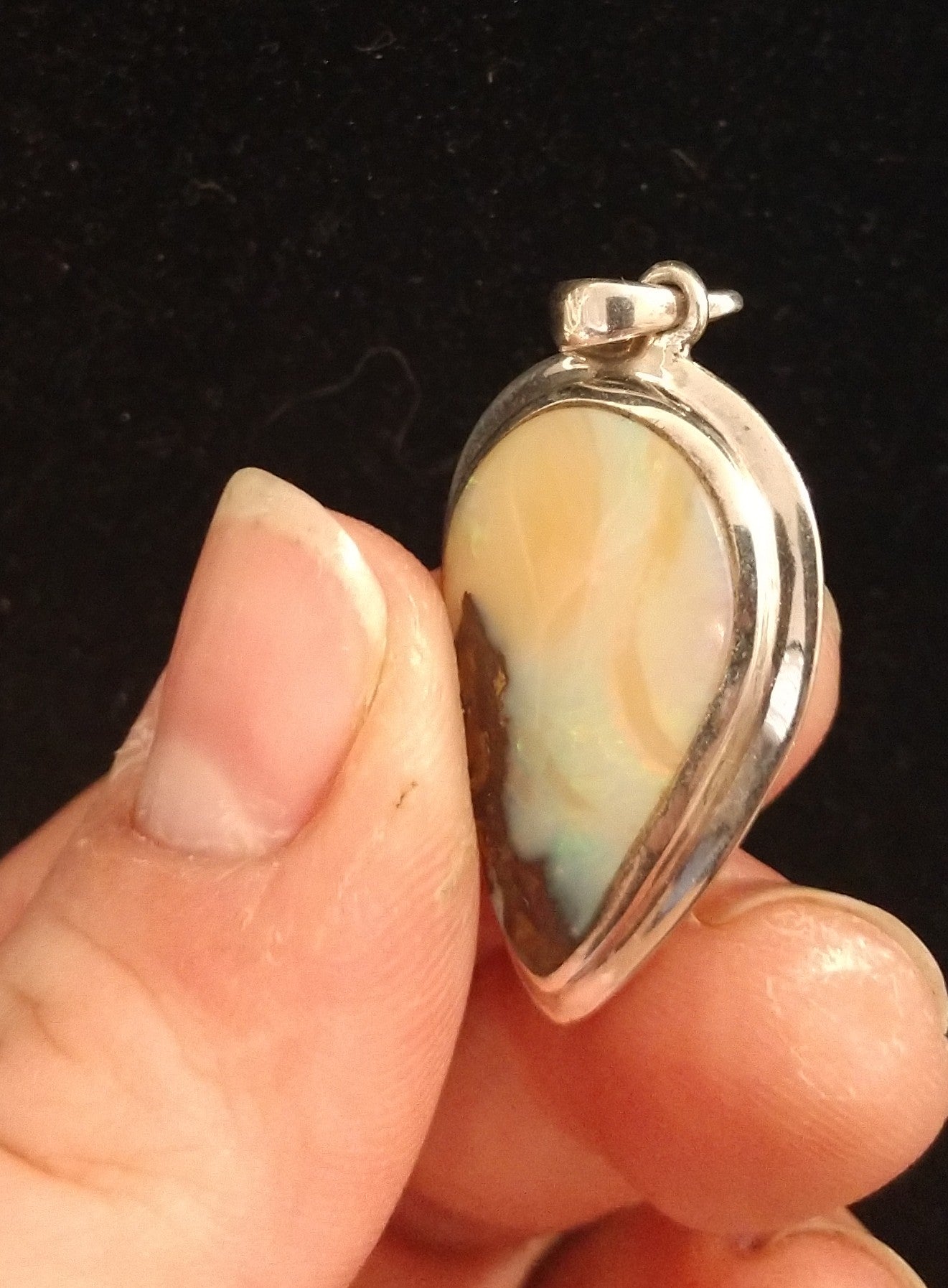 Boulder opal pendant