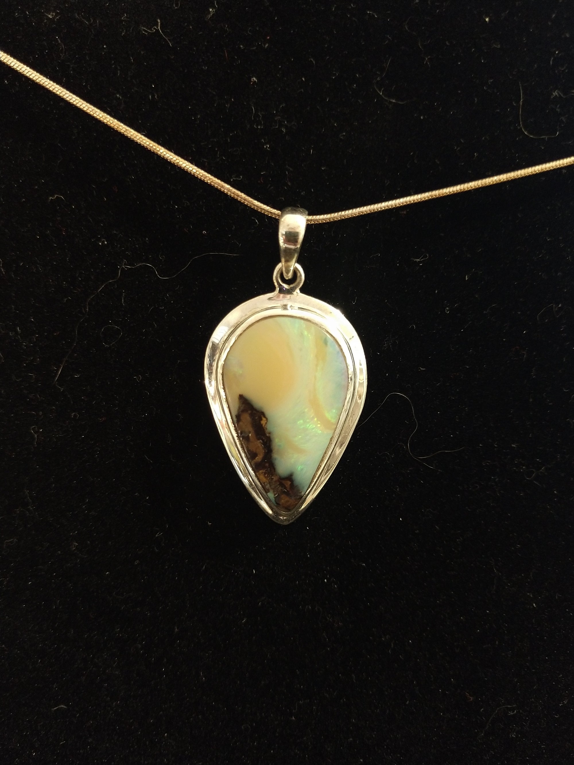 Boulder opal pendant