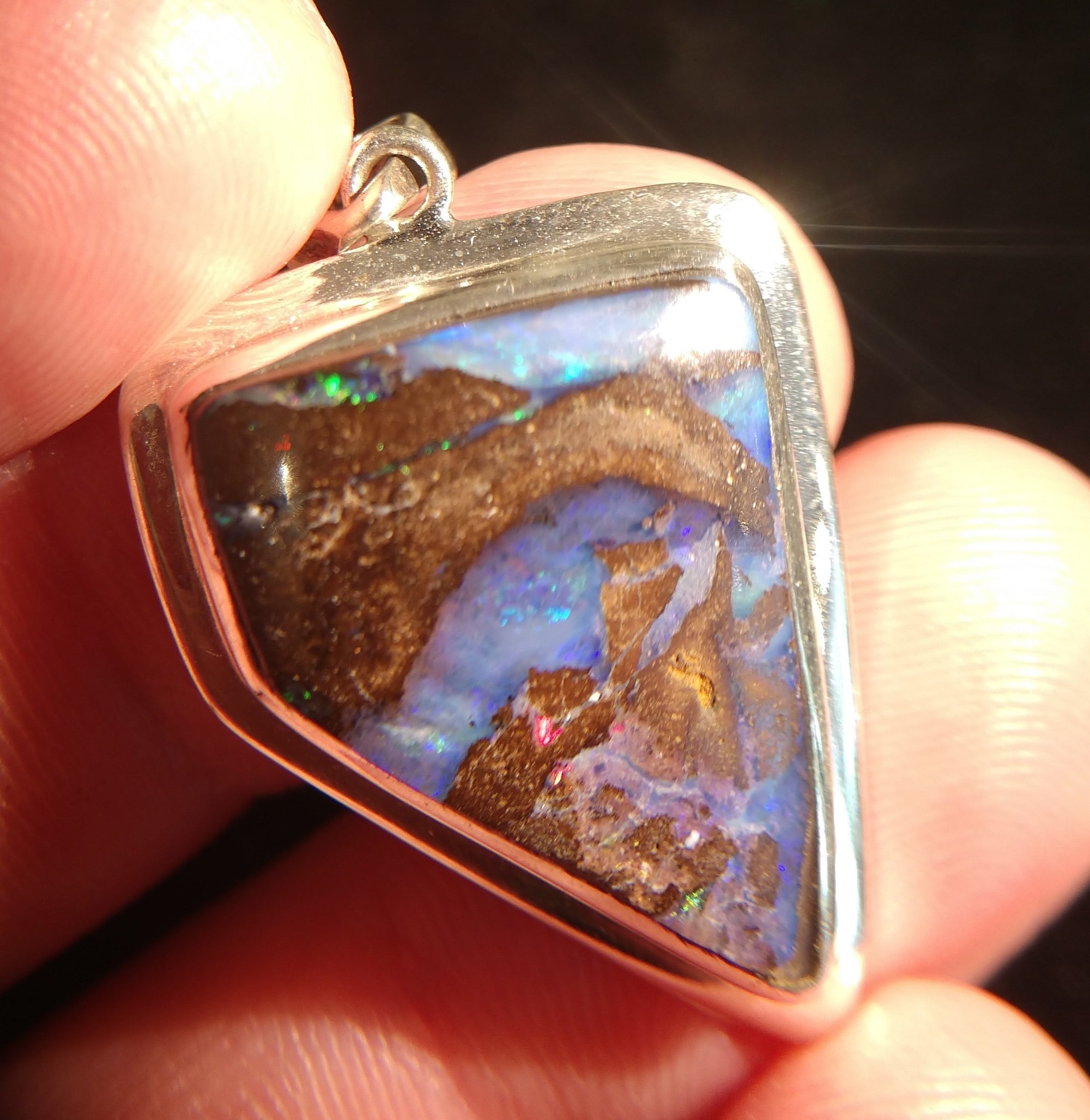 Boulder opal pendant