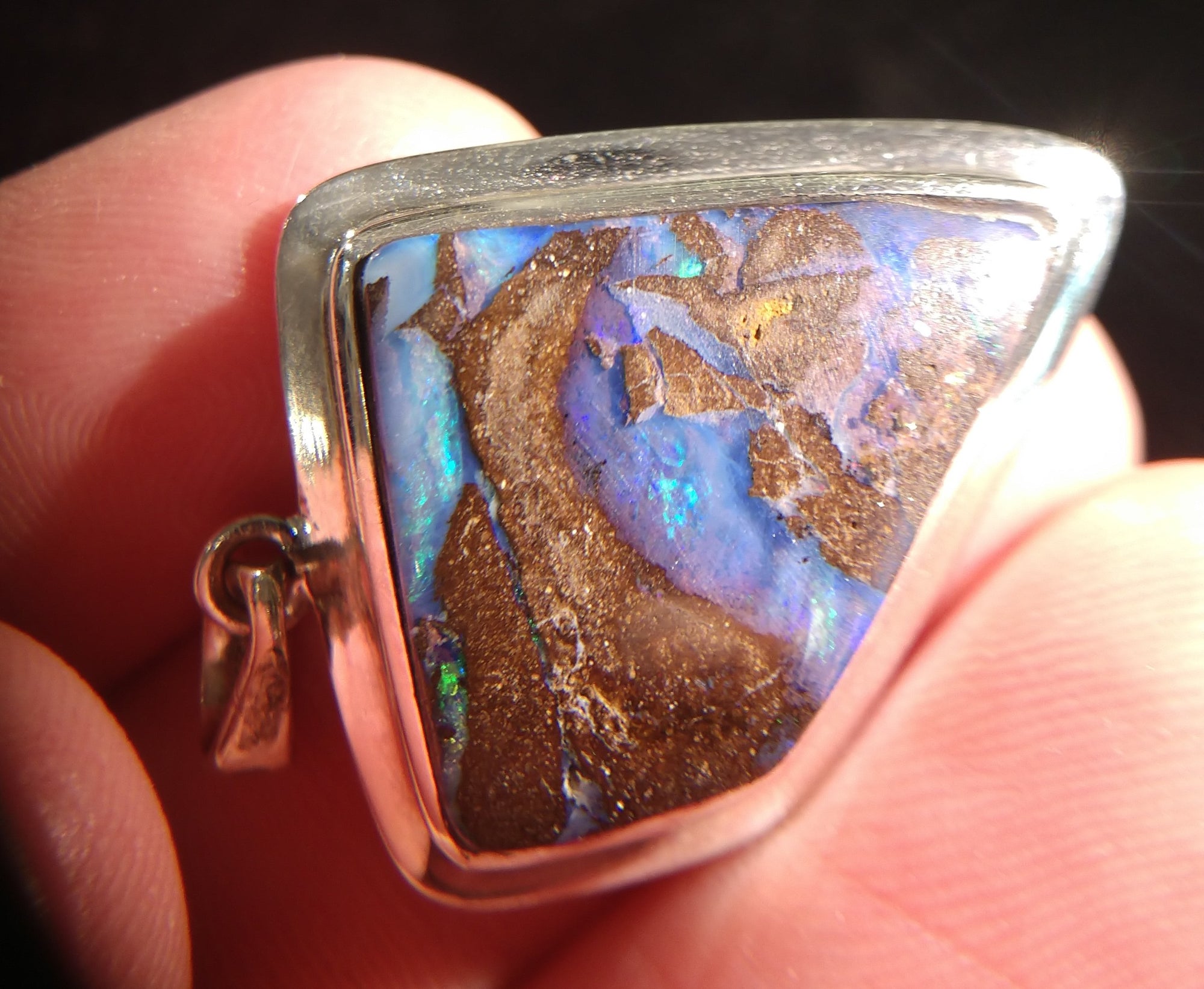 Boulder opal pendant