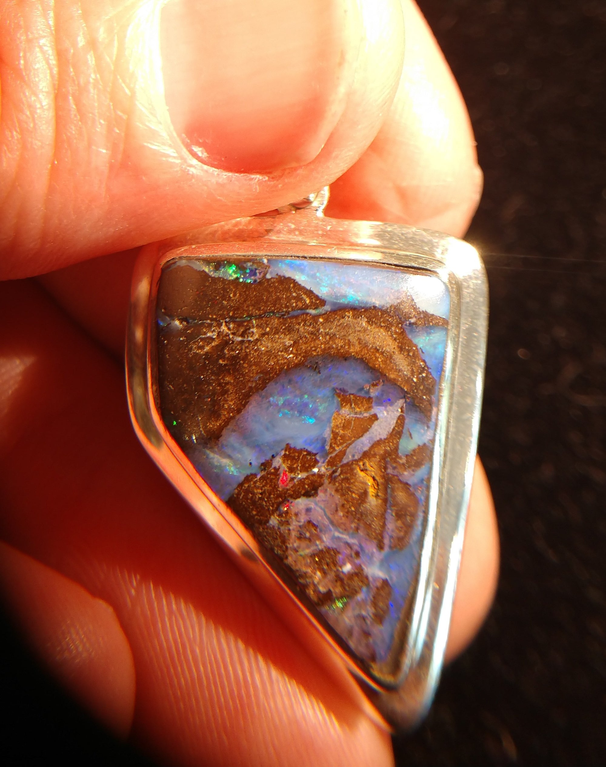 Boulder opal pendant