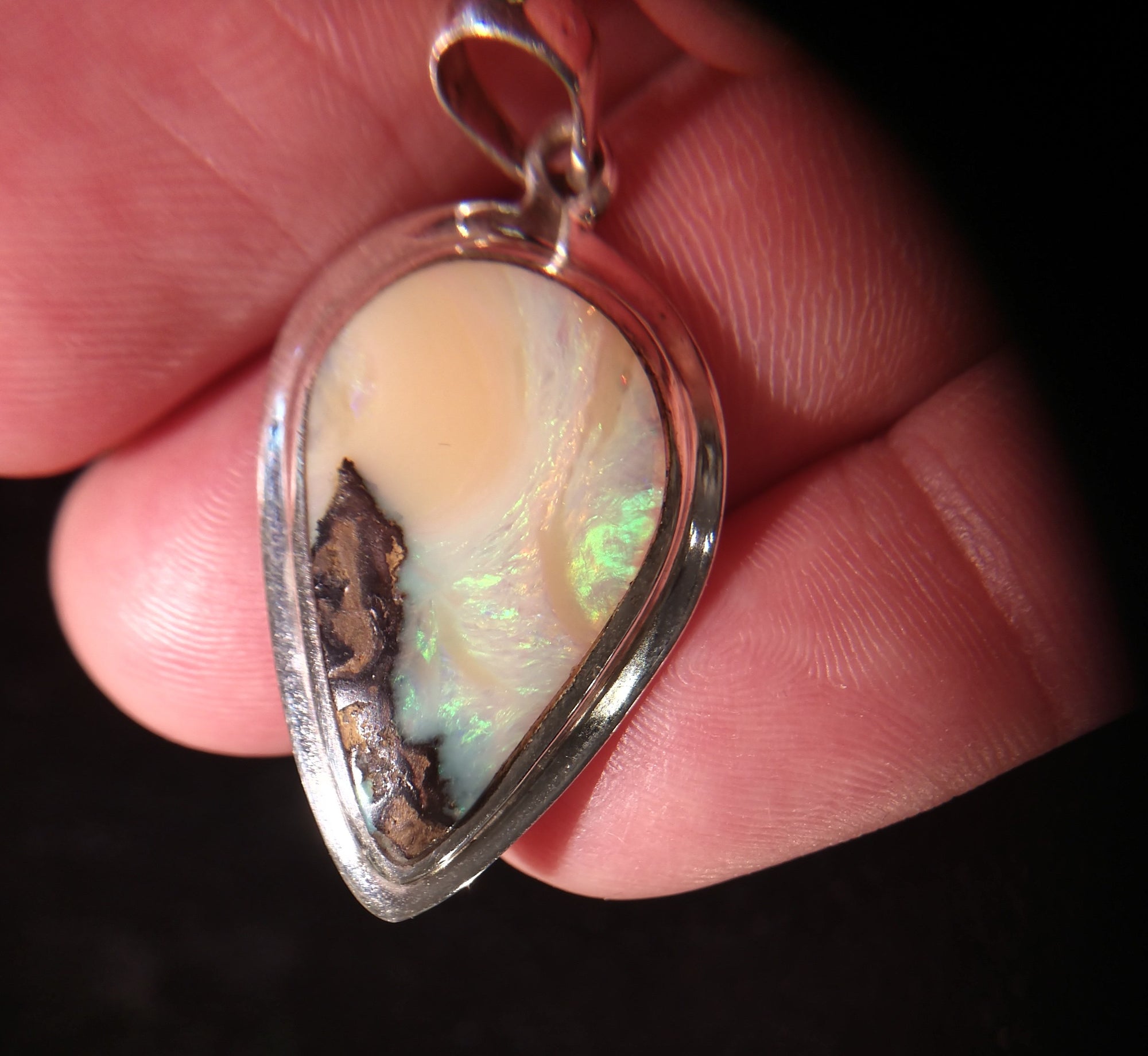 Boulder opal pendant