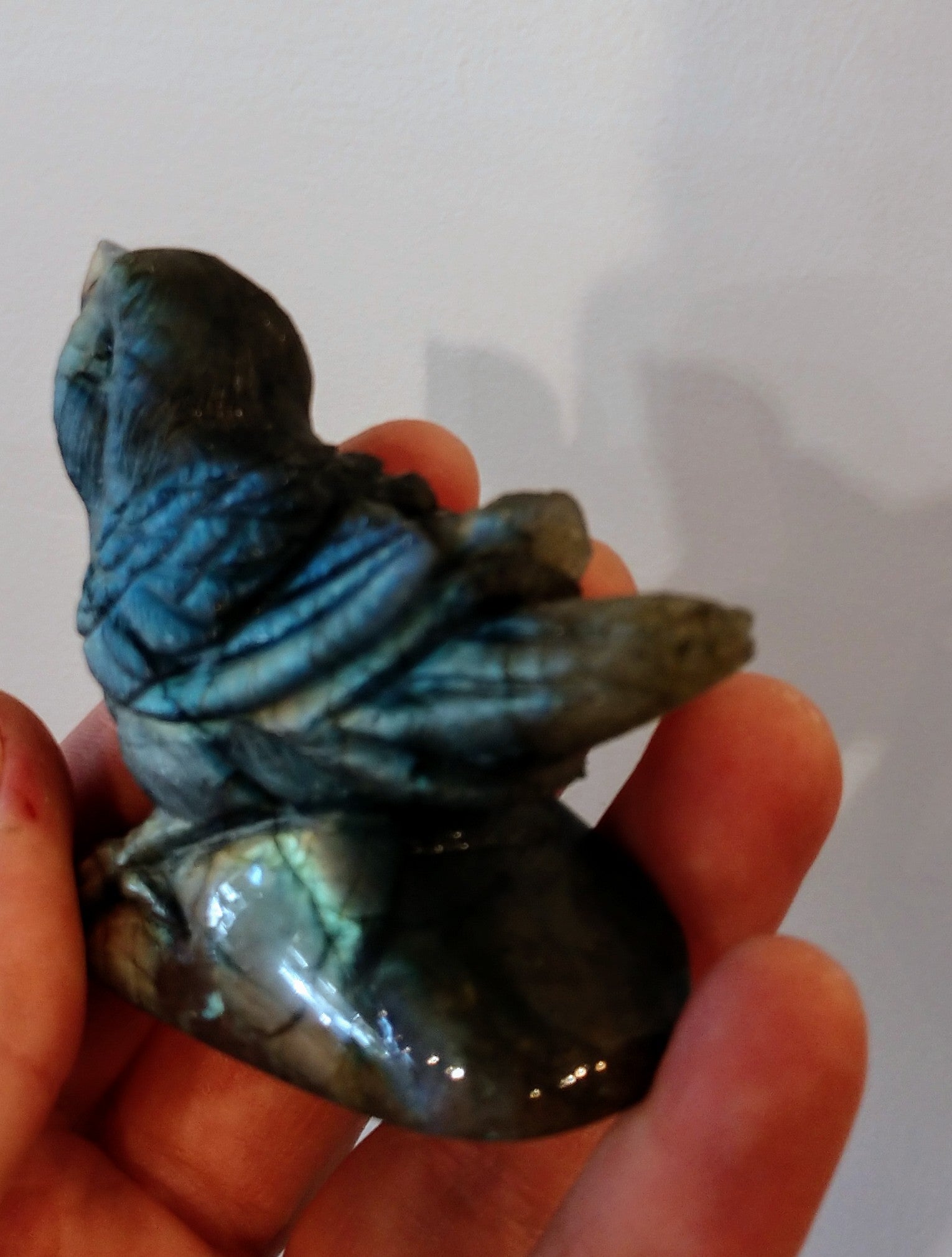 Labradorite bird carving