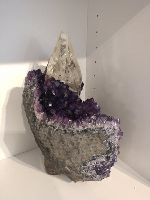 Amethyst with Calcite from Uruguay