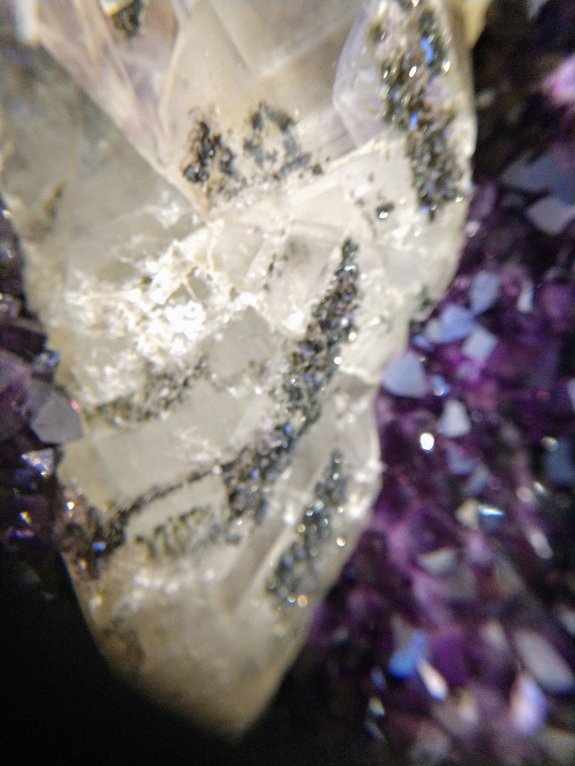 Amethyst with Calcite from Uruguay