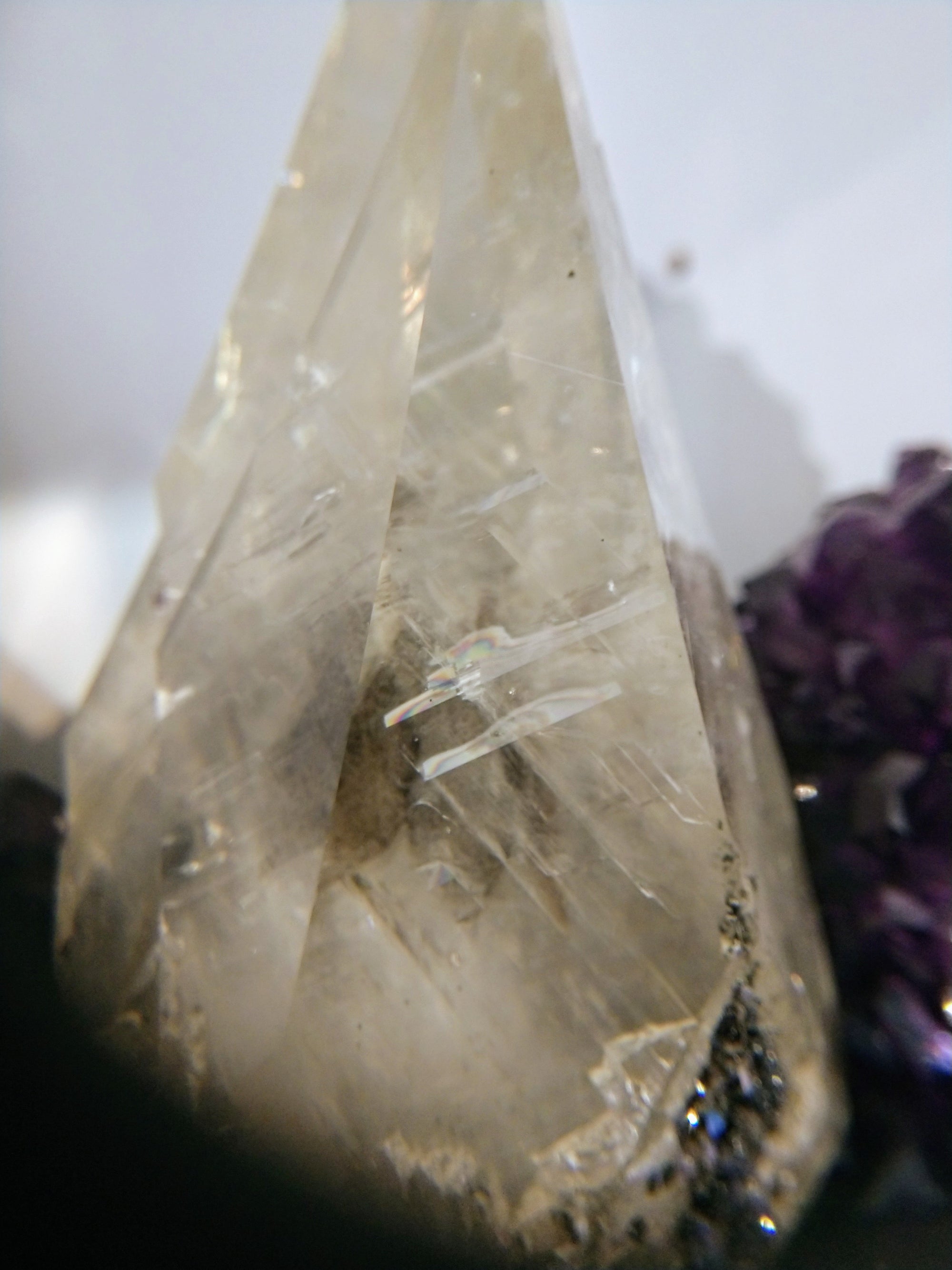 Amethyst with Calcite from Uruguay