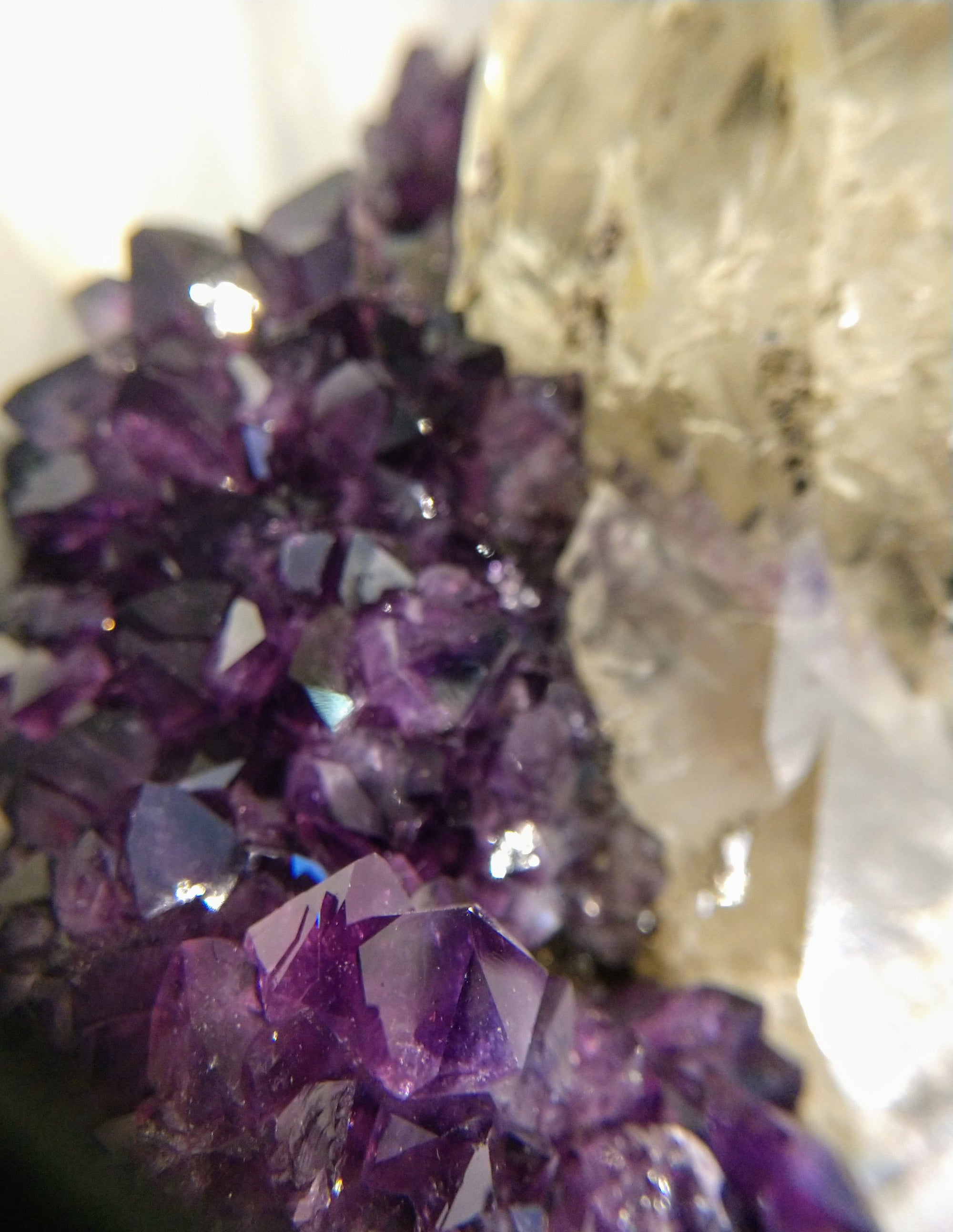 Amethyst with Calcite from Uruguay