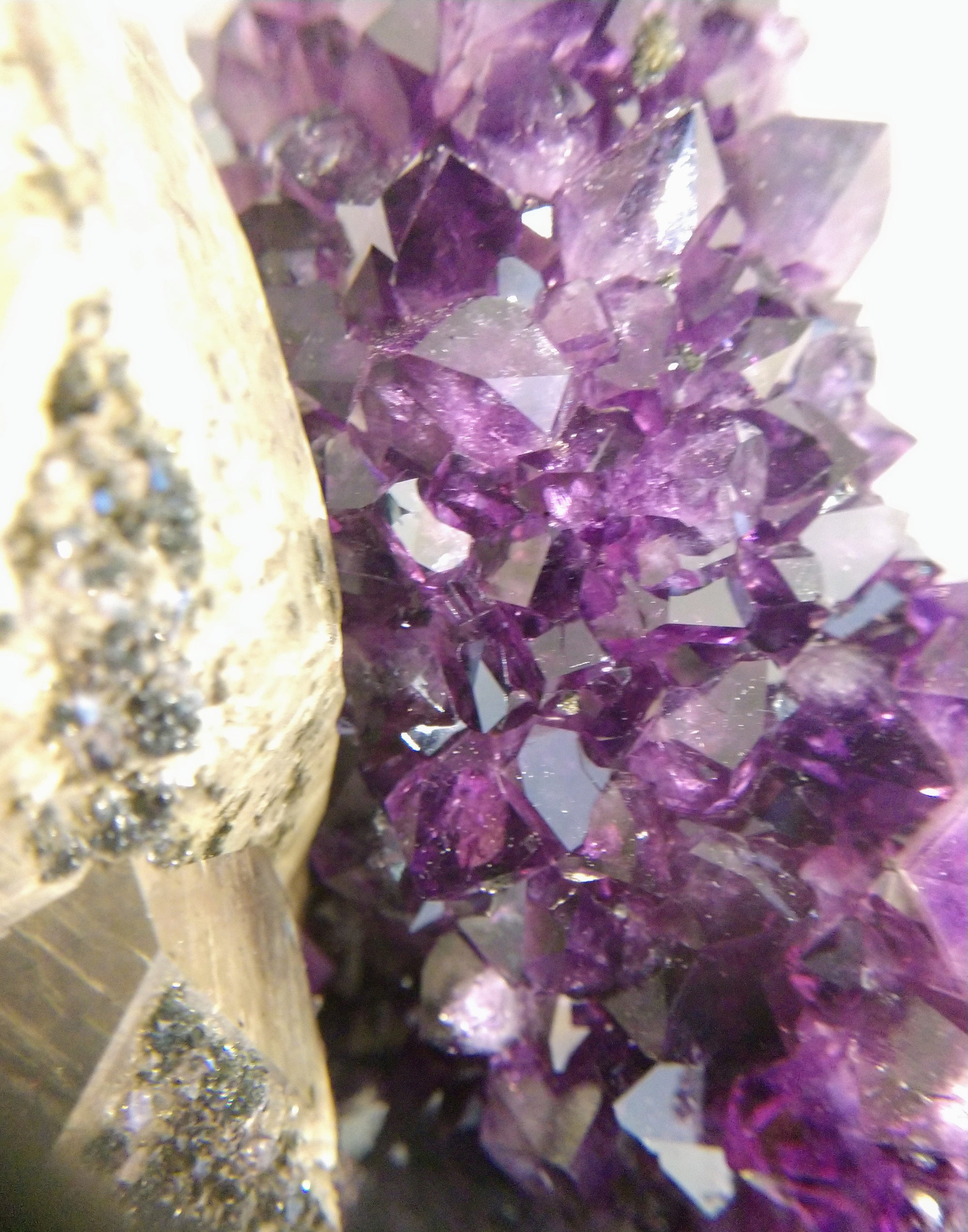 Amethyst with Calcite from Uruguay