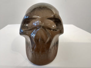 Rutilated Smoky Quartz Skull