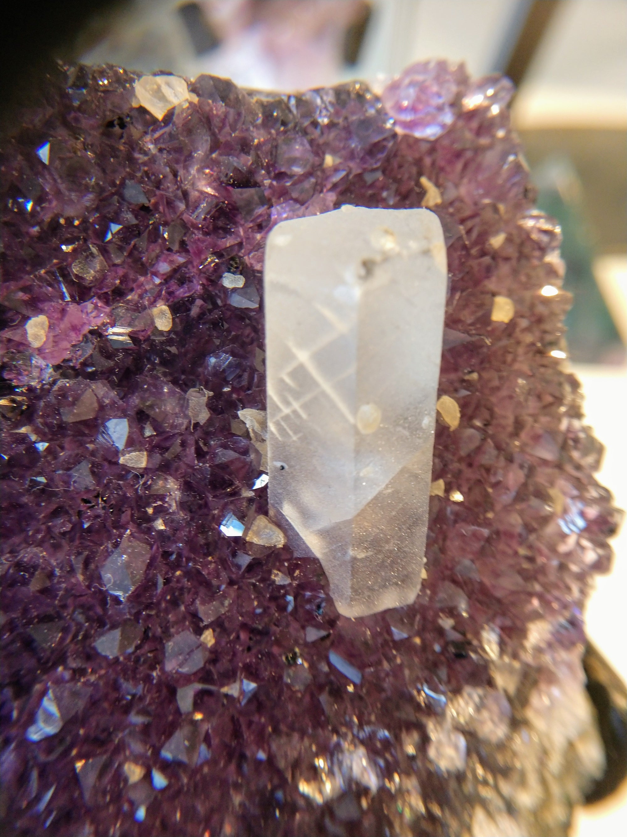 Amethyst with Calcite from Uruguay