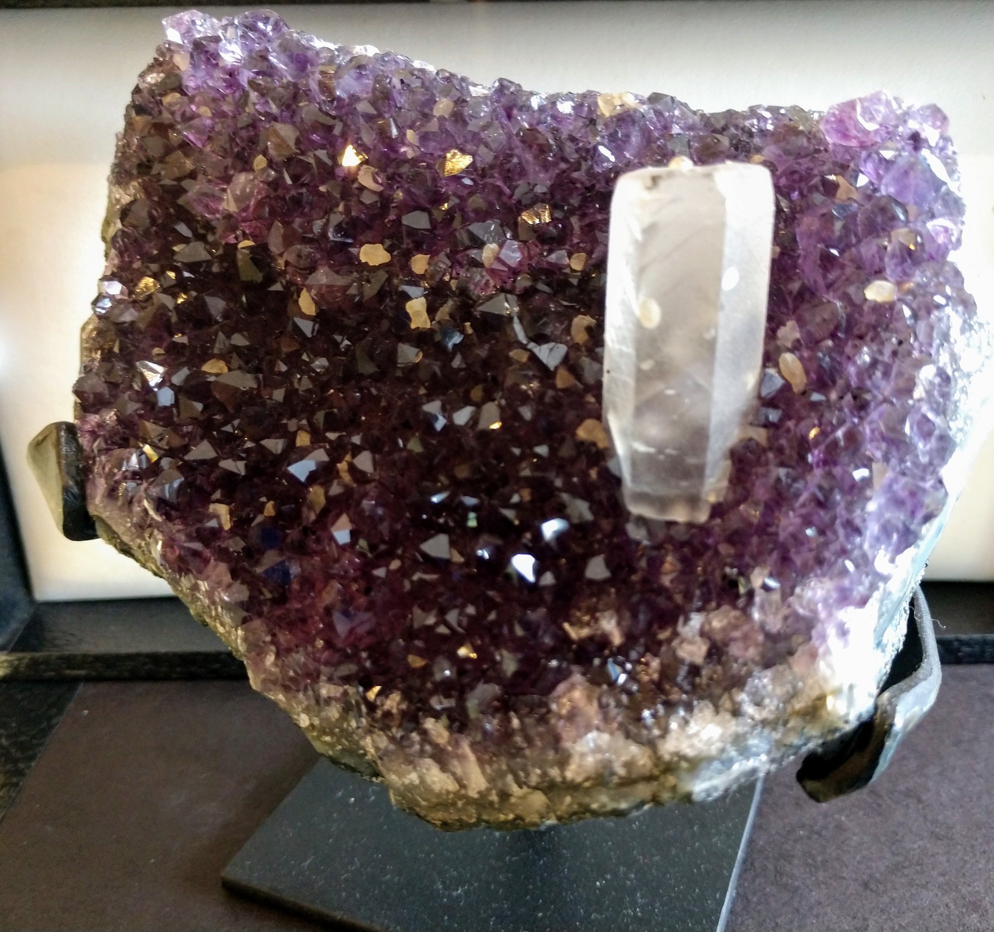 Amethyst with Calcite from Uruguay