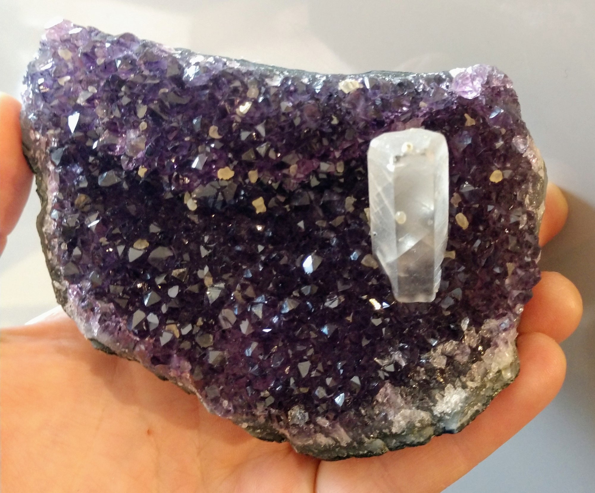 Amethyst with Calcite from Uruguay