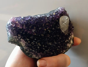 Amethyst with Calcite from Uruguay