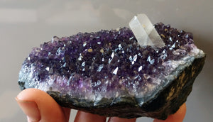 Amethyst with Calcite from Uruguay