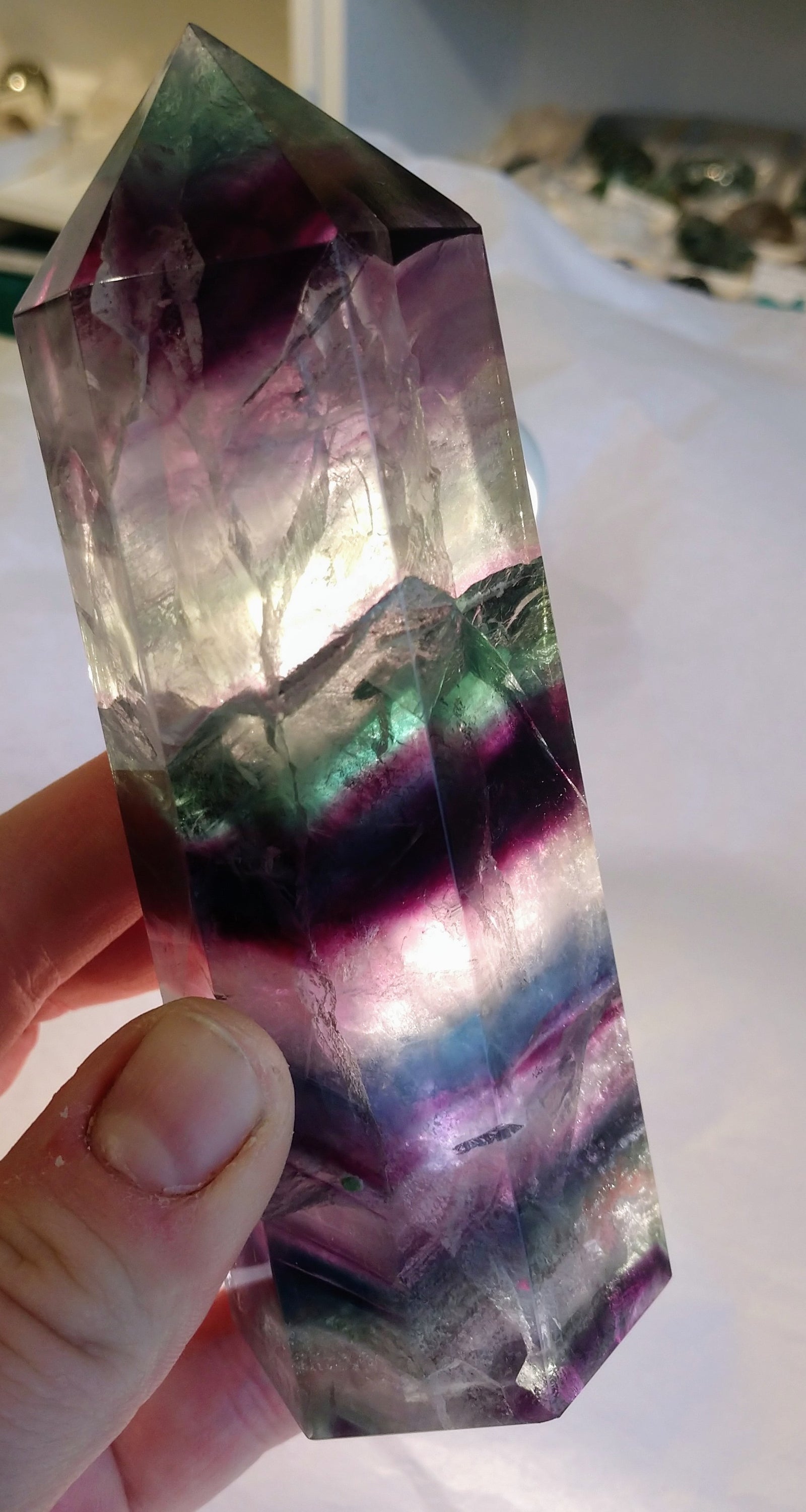 Rainbow Fluorite Point