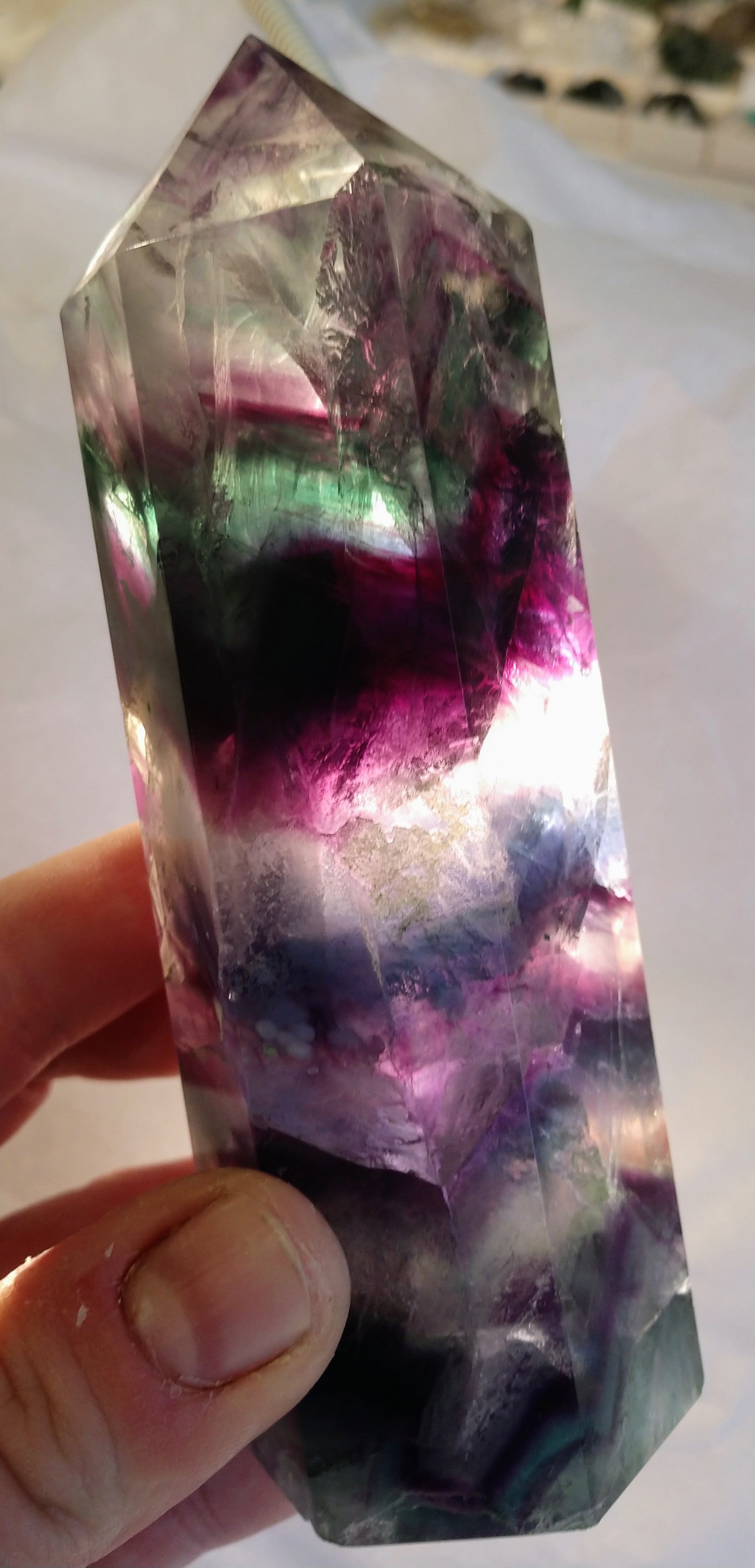 Rainbow Fluorite Point