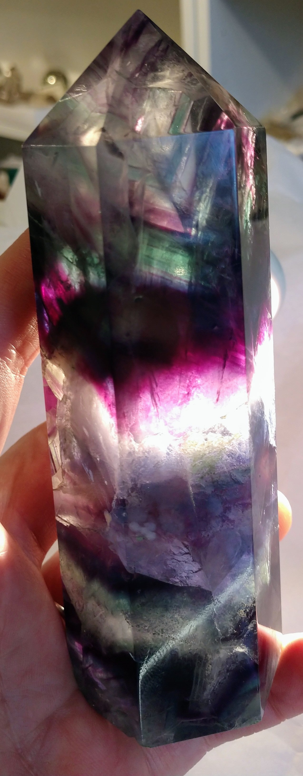 Rainbow Fluorite Point