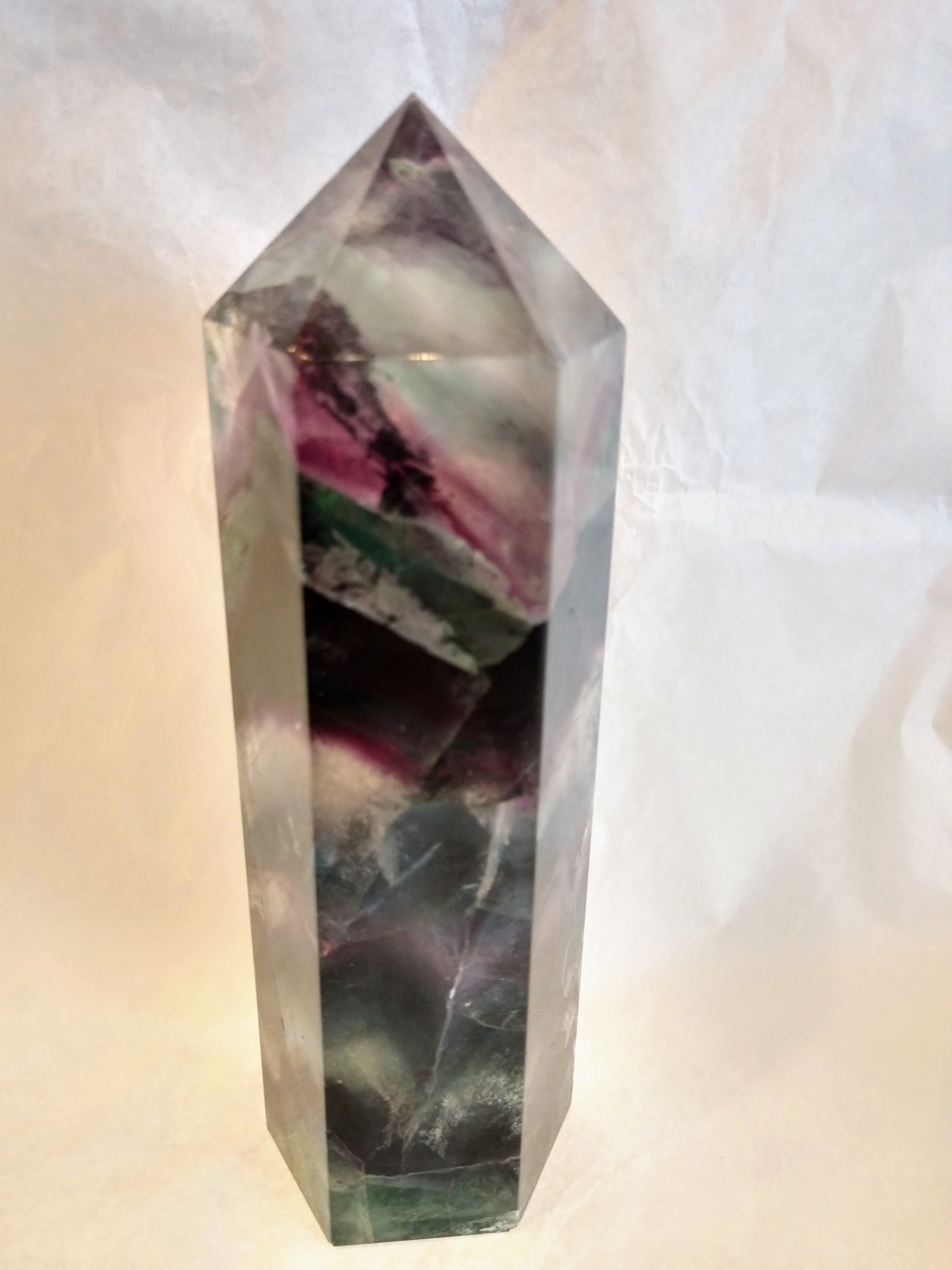 Rainbow Fluorite Point