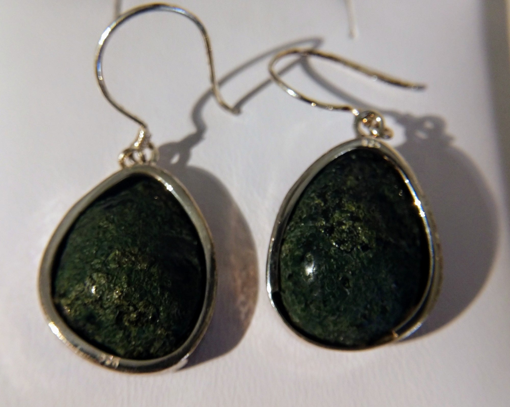 Geode earrings in sterling silver