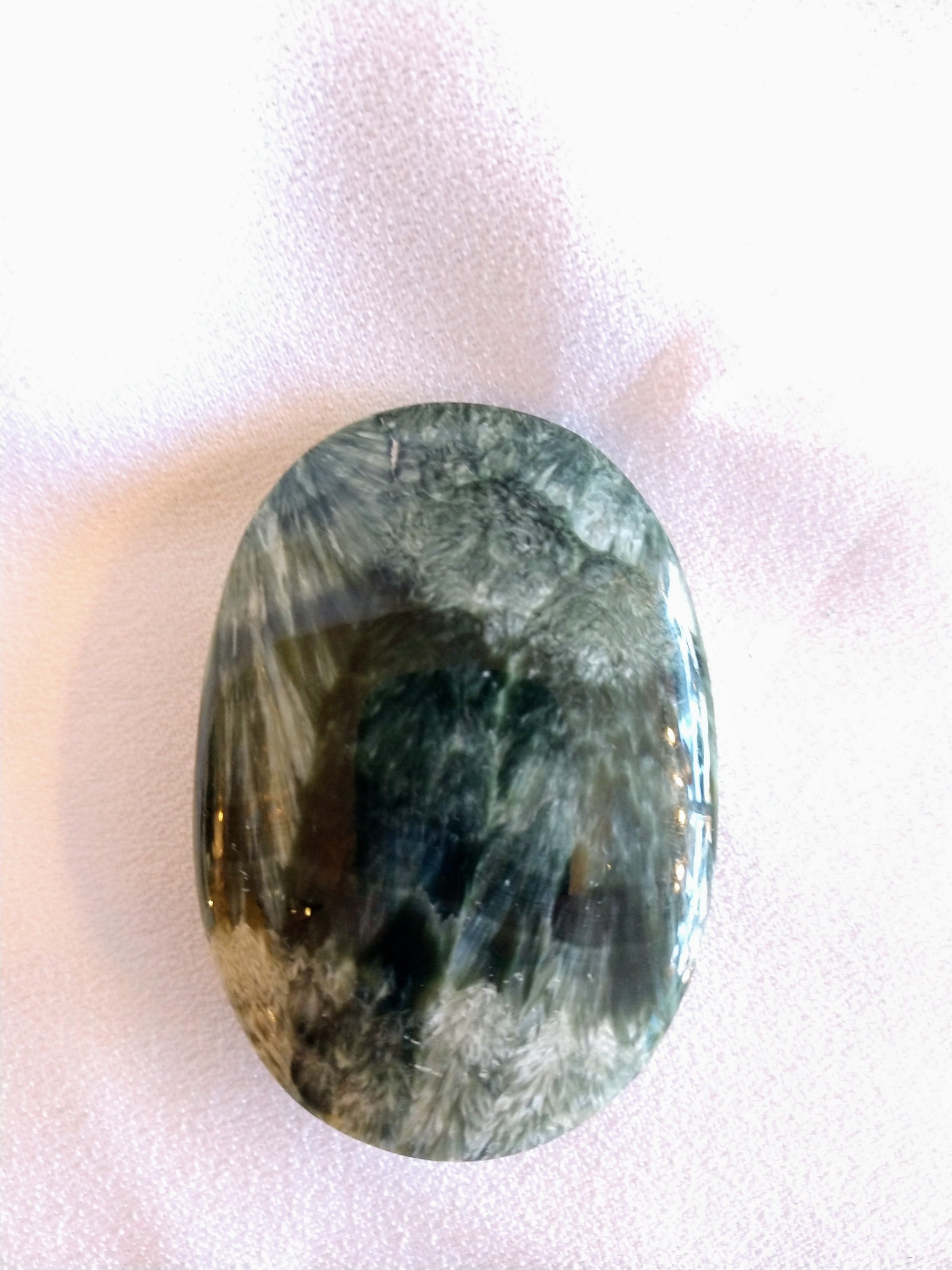 Seraphinite Palm Stone