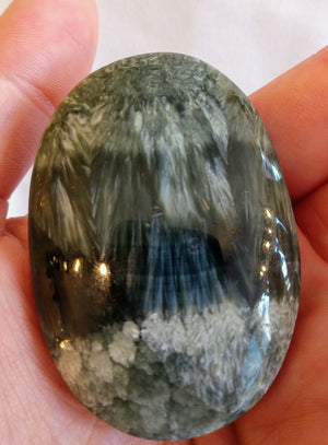 Seraphinite Palm Stone