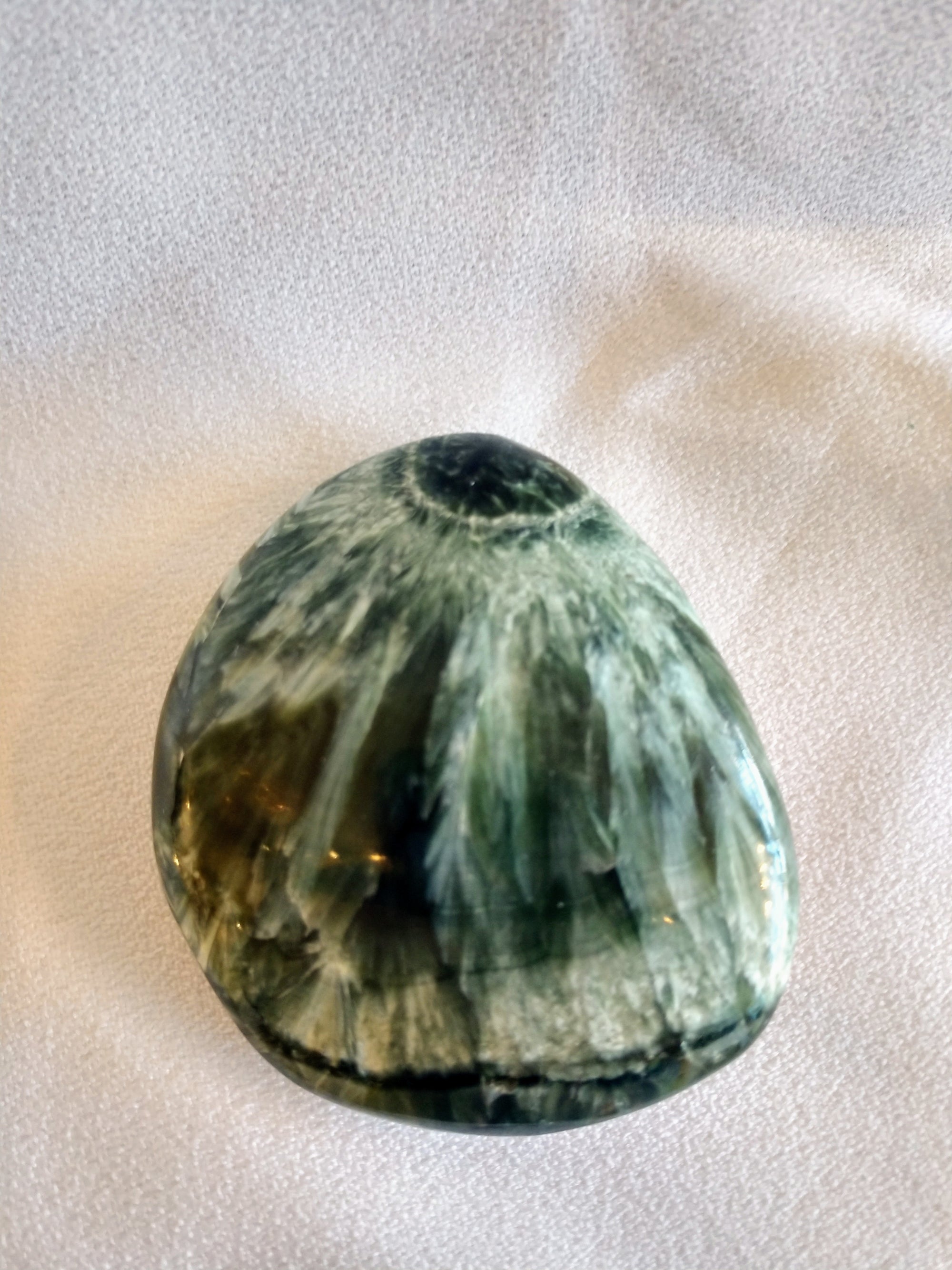 Seraphinite Palm Stone