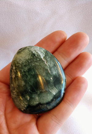 Seraphinite Palm Stone