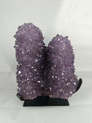 Amethyst Stalactite Formation, 1.79 lbs. w/ Custom Metal Stand