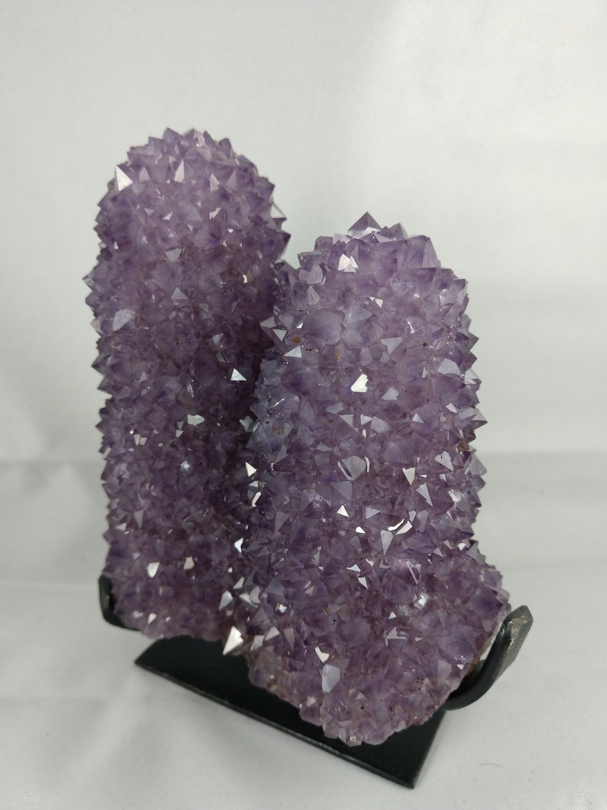 Amethyst Stalactite Formation, 1.79 lbs. w/ Custom Metal Stand