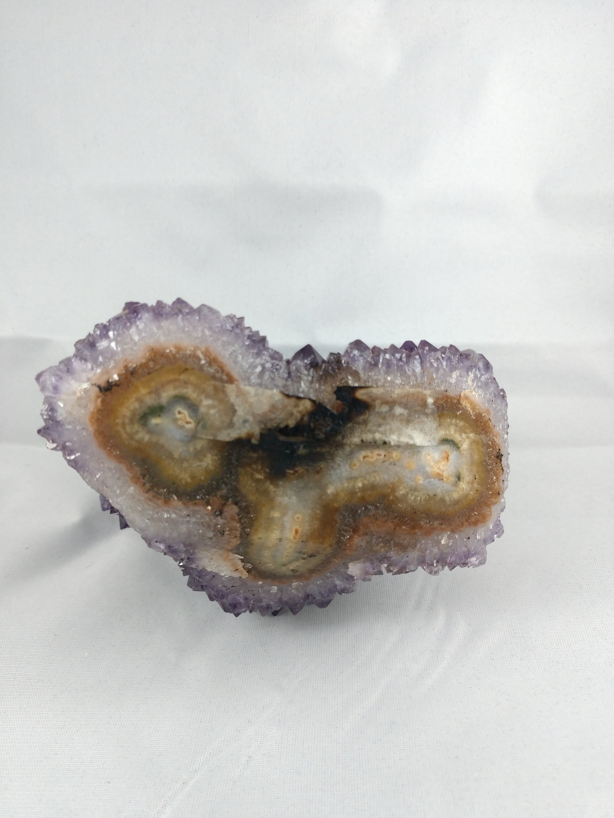 Amethyst Stalactite Formation, 1.79 lbs. w/ Custom Metal Stand