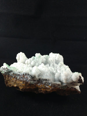 Druzy Quartz with Malachite