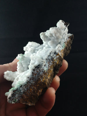 Druzy Quartz with Malachite