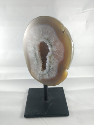 Agate Slice on Custom Metal Stand