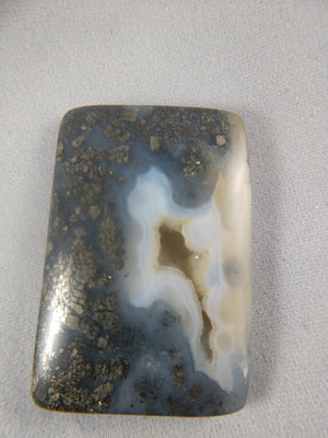 Pyritized Agate Cabochon