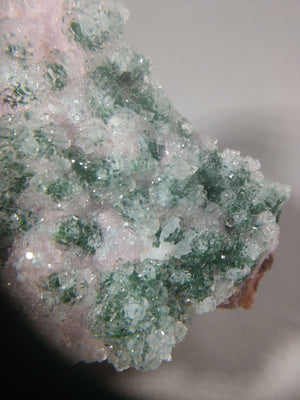 Quartz with Malachite and Spherocobaltite