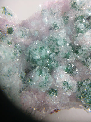 Quartz with Malachite and Spherocobaltite