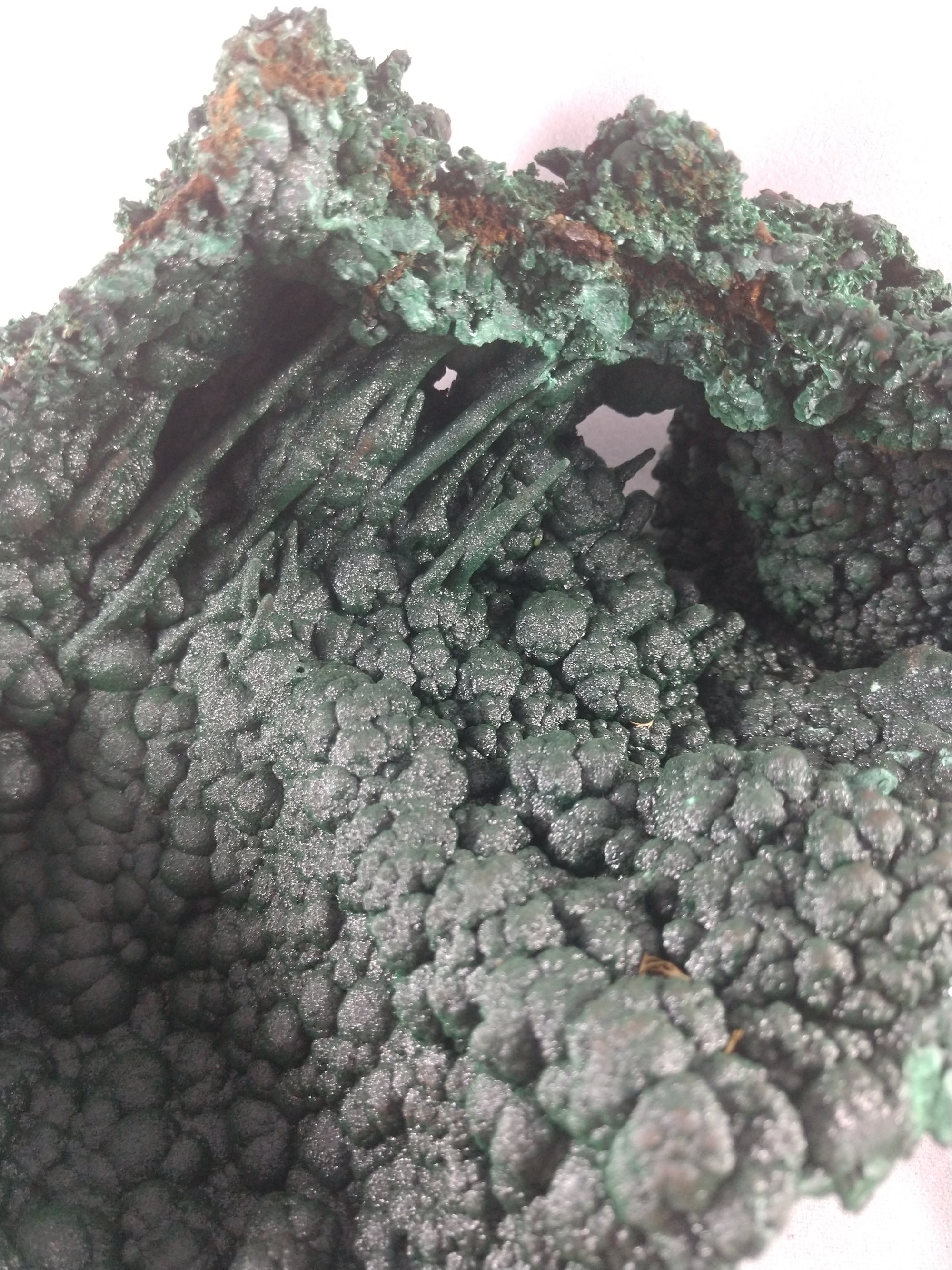 Malachite Stalactite Formation from the Congo