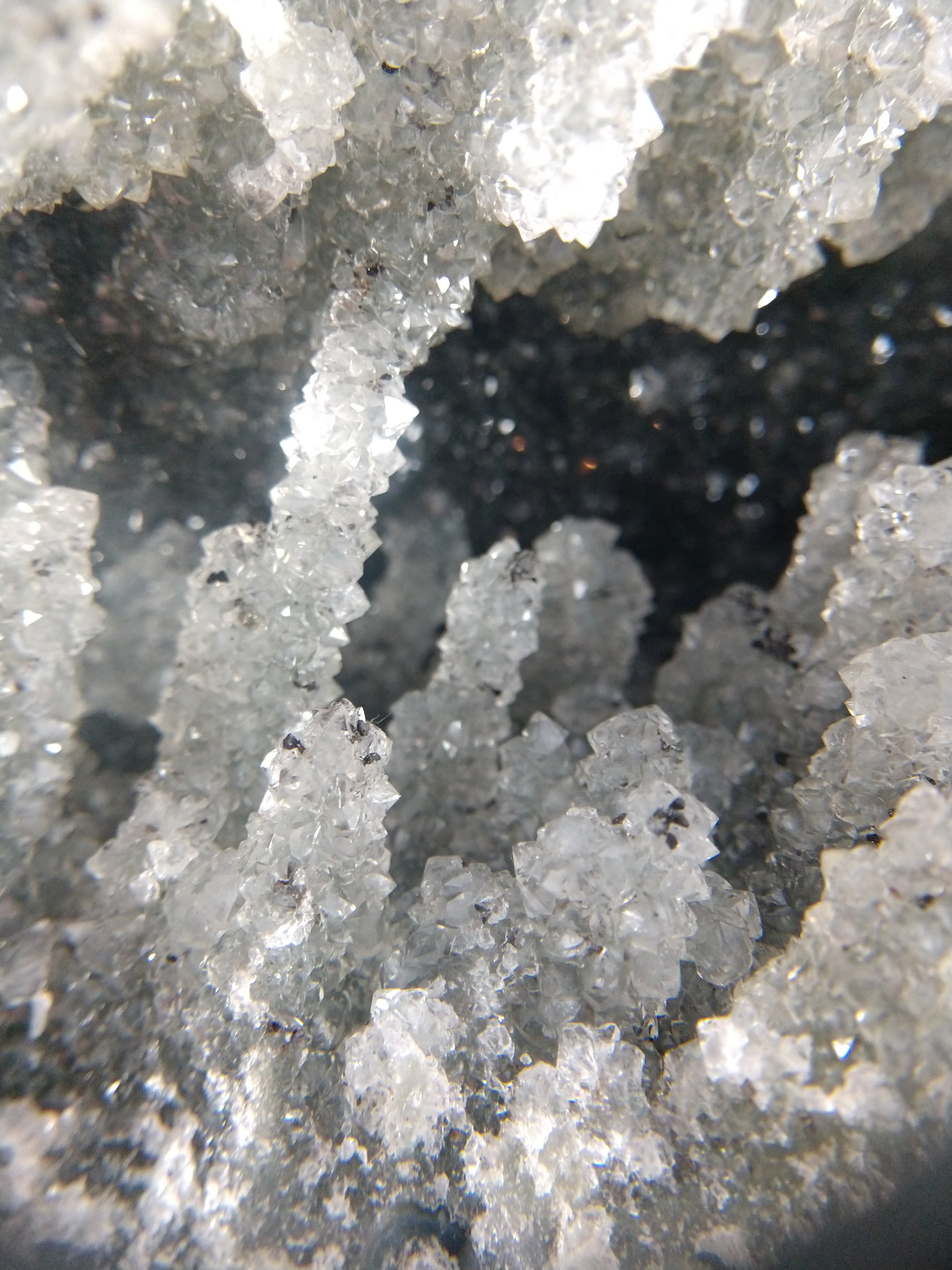 Black Quartz Stalactite Formation, 4.18 lbs. w/ Custom Metal Stand